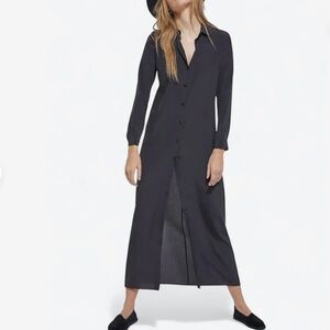 The Kooples silk maxi shirt dress